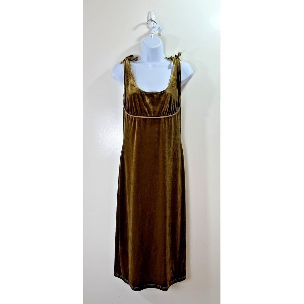 RIHOAS Womens Velvet Babydoll Midi Dress M Y2K Feminine Romantic Wedding Guest